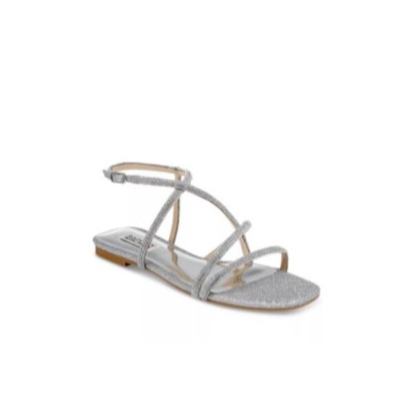 Badgley Mischka Shoes - BADGLEY MISCHKA Ivie Strappy Sandal  Stone Embellished Size 9 NEW